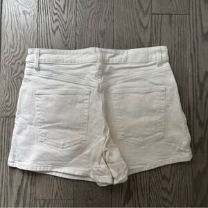 Zara Off-White Jean Shorts Sz 6